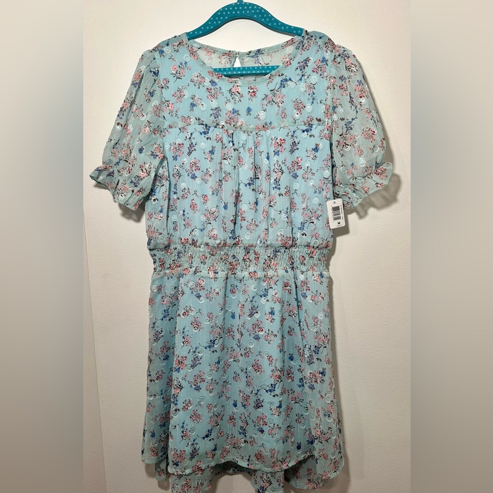 kidpik Girls Dress -  SHIMMER FLORAL BLOUSON DRESS - NWT - Size 10